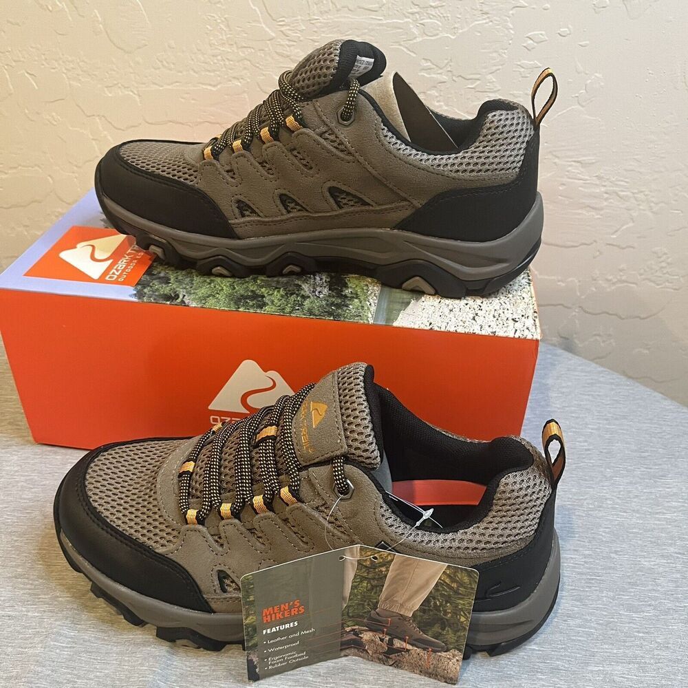New Ozark Trail Mens Hiker Shoes Size 8 Waterproof, Rubber Outsole Taupe - Picture 6 of 16